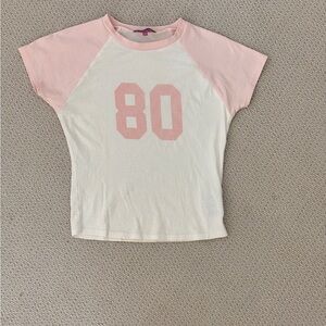 Pink and White Women’s Shirt